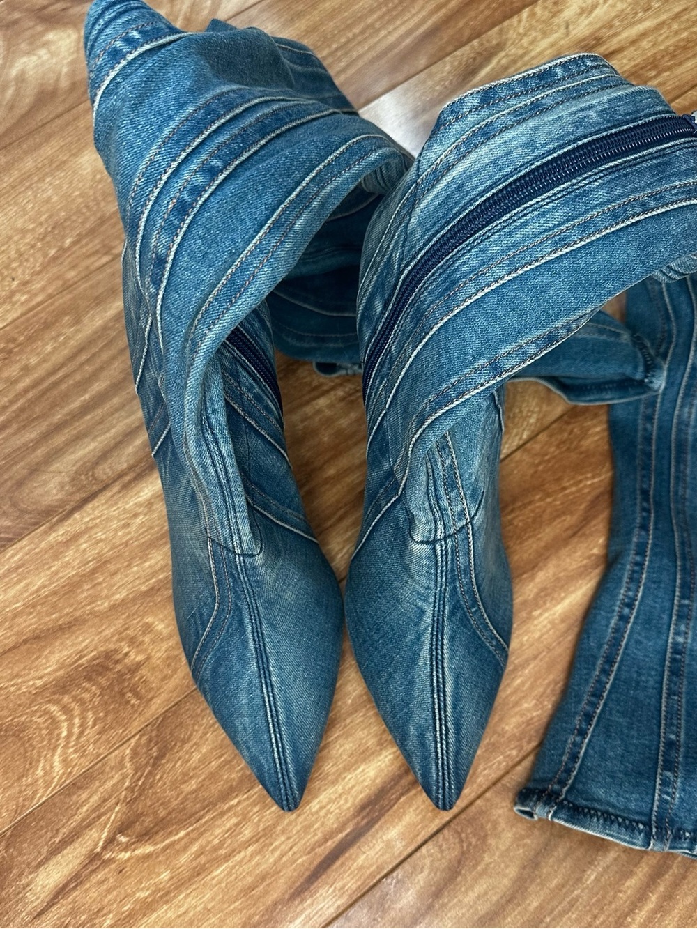 DIESEL D-Yucca Denim Over-the-Knee boots - Picture 5 of 7